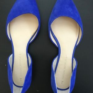 Royal Blue suede flats